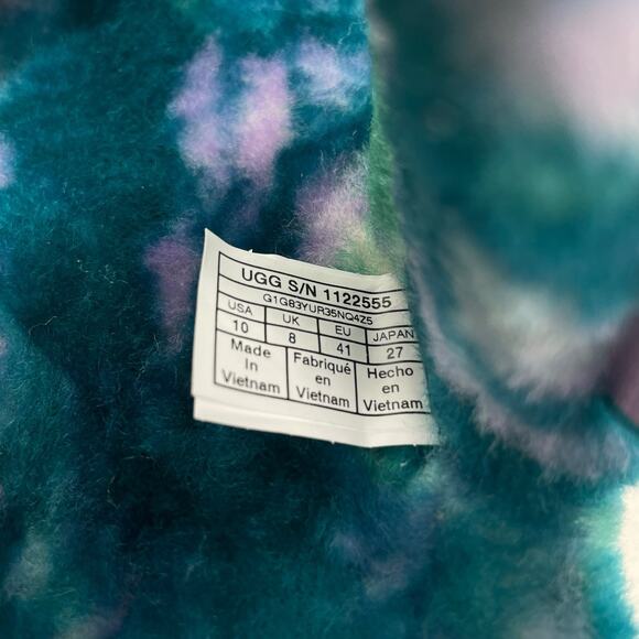 UGG Australia Oh Yeah Marble Sldie Sandals Turquoise Size 10 - Picture 13 of 14